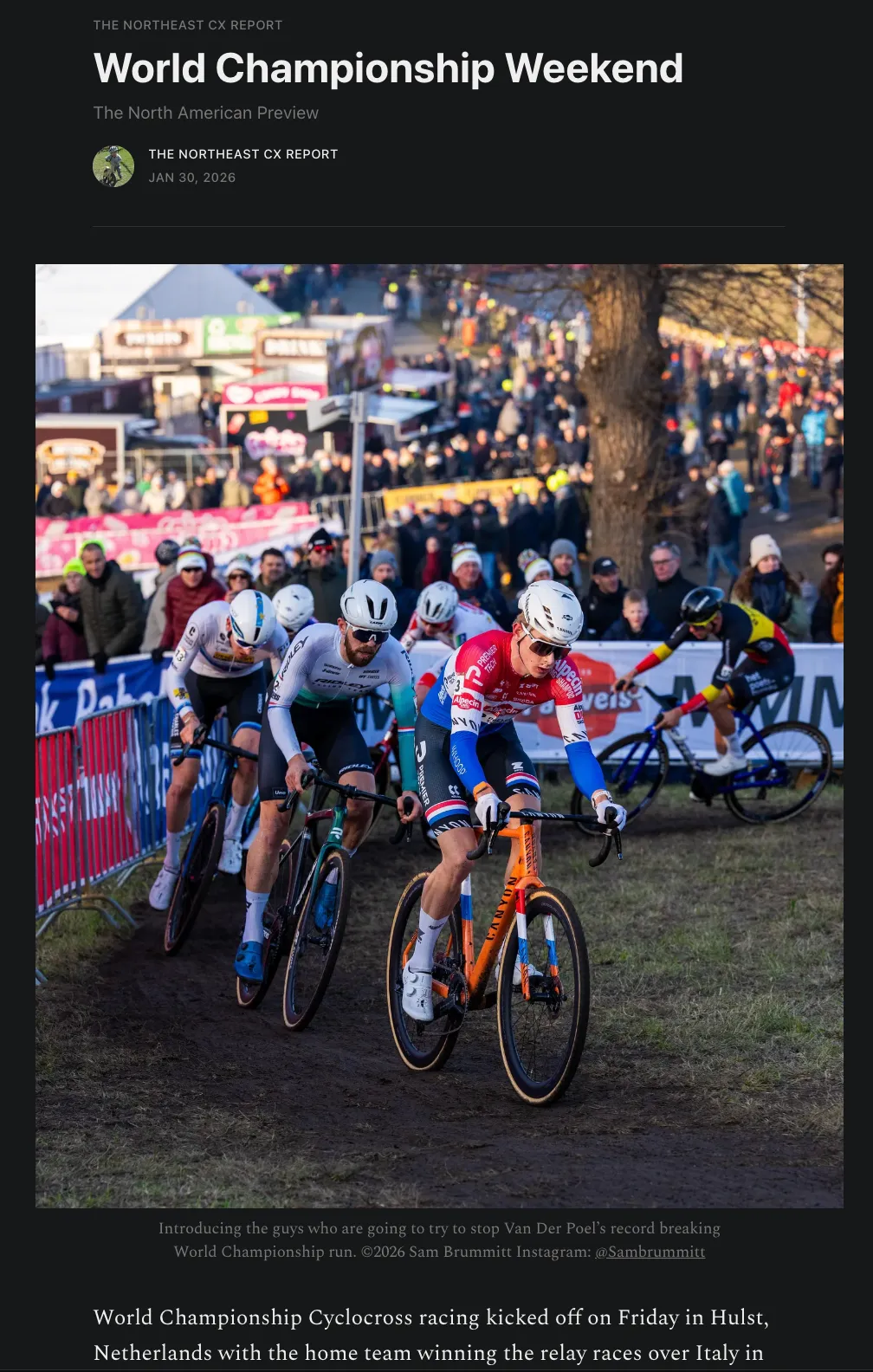 NE CX Report 20260201 World Cups